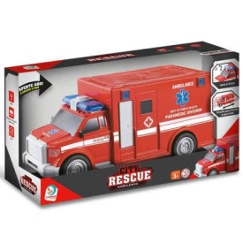 AMBULANCIA CITY RESCUE DE FRICÇÃO C/ SOM E LUZ 7142 CARDOSO