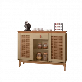 Aparador Buffet Diamante 1G Champagne/Cedro Casa D Móveis FORA DE LINHA