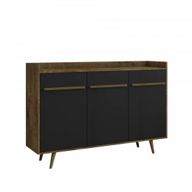 Aparador Buffet Quartzo Madeira Rustica Preto 2075482 Bechara 