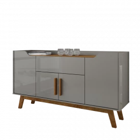 Aparador Buffet Future Titanium Cinamomo 2075834 Bechara FORA DE LINHA