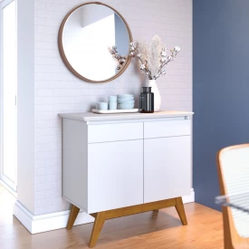 Buffet Classic Imcal Móveis 02 Portas Branco Acetinado 06439