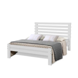 Cama Casal Rebeca New Madeira Branco Atraente Moveis