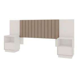 Cabeceira Box Lizz Casal Queen Mesa Cabeceira 138 a 158 Robel Branco