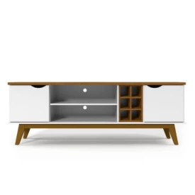 Rack Prism com Adega 1.8 Branco Cumaru Patrimar Móveis 