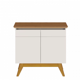 Buffet Classic 02 Portas Sem Espelho 64375 Off White/Freijo - Imcal