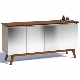 Buffet Classic Imcal 66575 Off White Freijó Com Espelho Sala FORA DE LINHA