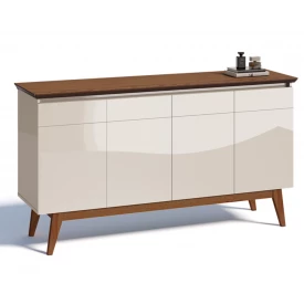 Buffet Classic Imcal Off White com Freijó 4 Portas - 66475