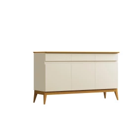 Buffet Magnum1.40 Off White Cedro Sala EDN Moveis