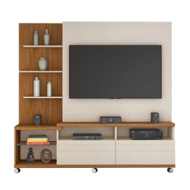 Home Theater Para TV 60 Pol Atacama Off White Freijó 178509 Giga Moveis