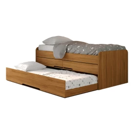 Cama Bibox Solteiro Juliette 2 Gavetas Camaru Robel Moveis
