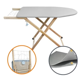 TABUA MESA DE PASSAR ROUPAS UTILYNE 100% MADEIRA COM TOMADA UDM0420.009.009  UTILAÇO