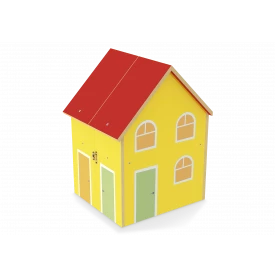Casinha yellow house  com acessórios Junges cód.412 - Mdf