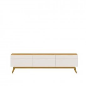 Rack Classic 3 Gavetas 2.2 Imcal 10633 Off White Nature Sala