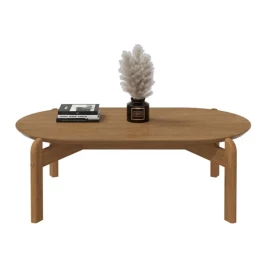 Mesa de Centro Lizz Sala Oblonga Cedro Casa D Moveis 