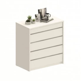 Comoda Premium 5 Gavetas Branco Casa D Móveis Quarto