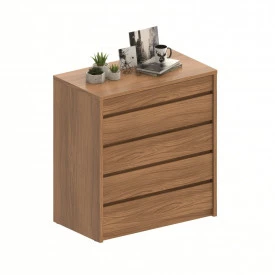 Comoda Premium 5 Gavetas Noce Casa D Móveis Quarto