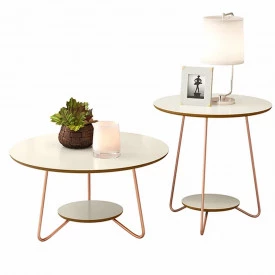 Conjunto Mesa Centro E Apoio Liz Ej Off White Freijó 21755