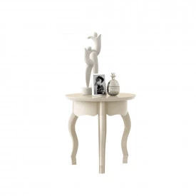 Mesa Lateral Duquesa Off White 24133 Pés Curvos EDN 