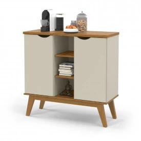 Balcão Buffet Prism 4 Pratelerias Off White Cumarú Patrimar
