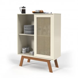 Cantinho do Café Alto Rattan Off White Ofertamo Móveis