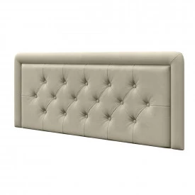 Cabeceira Box Slim Capitonê 1.4 Retrô Pávia Bege - Ofertamo