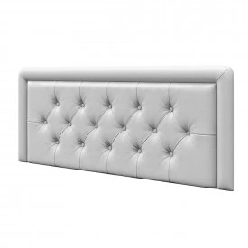 Cabeceira Box Slim Capitonê 1.6 Retrô Material Sintético Branco - Ofertamo