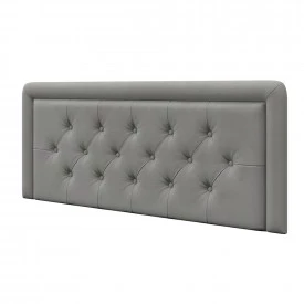Cabeceira Box Slim Capitonê 1.4 Retrô Pávia Cinza - Ofertamo