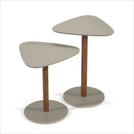 Conjunto Mezanino Paris MDF Pés Madeira Gianduia Nature Tebarrot 