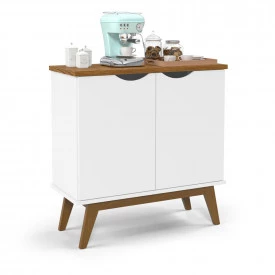Buffet Prism 2 Portas Branco Acetinado Cumaru Patrimar 