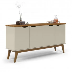 Buffet Prism 4 Portas Off White Cumaru Patrimar 