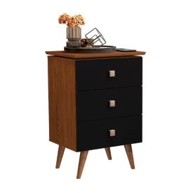 Mesa de cabeceira Liv 3 Gav Freijo Preto Maria Moveis
