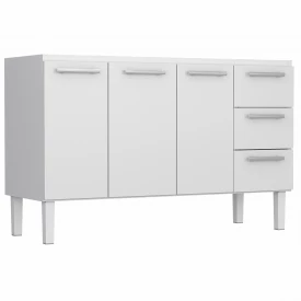 Gabinete De Aço P/ Pia 1,40 Venus 3G Flat Branco 1558 Cozimax