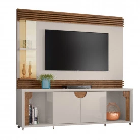 Home Firenze Tv 55" Off White Madero Canela 903450 Lukaliam
