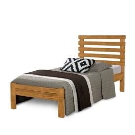 Cama Solteiro Rebeca New 0,90 Madeira Imbuia Atraente Moveis 