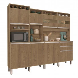 Kit Armario Cozinha Smart 08 Portas Cod. 6008 Freijo FORA DE LINHA