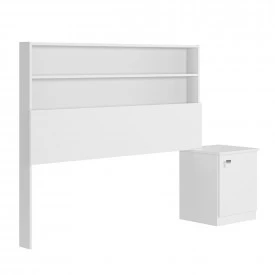 Cabeceira Solteiro Luka Branco Brilho 903028 Lukaliam Quarto