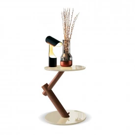 Mesa de Apoio Wood Off White Tampo em MDF 24134 EDN FORA DE LINHA