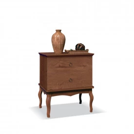 Mesa de Cabeceira Luis XV 2 Gavetas Naturale 45014 EDN FORA DE LINHA