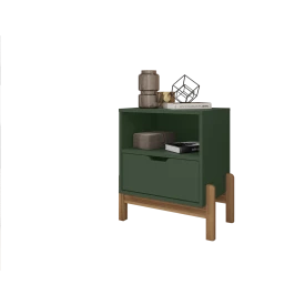 Mesa de Cabeceira Antares 1G Verde Oliva Casa D Moveís