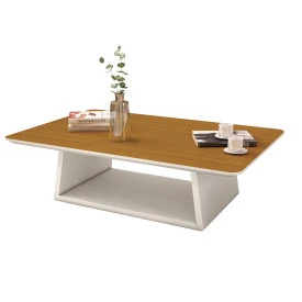 Mesa Centro Holambra Off White Cedro Sala EDN Moveis