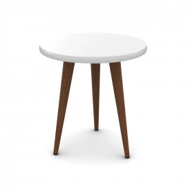 Mesa Lateral Legs Branco Pés Palito 44 Patrimar