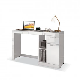 Escrivaninha Office Doris EDN Móveis Branco C/ Porta Gaveta