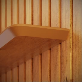 Painel Ripado Flow Com Suporte Invisível 1.4 Nature 66181 Ofertamo