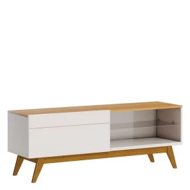 Rack Classic 1 Gaveta 1.4 Imcal 12633 Off White Nature Sala