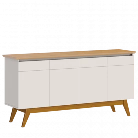Buffet Classic 4 P com Gaveta 66433/16 Off White Nature Imcal