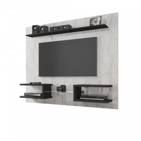 Painel Atlas Carrara Preto Fosco TV 55 2075745 Bechara 