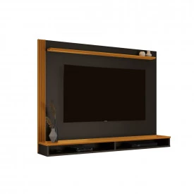 Painel Davos com 2 Nichos Preto Cedro 777200 EDN 