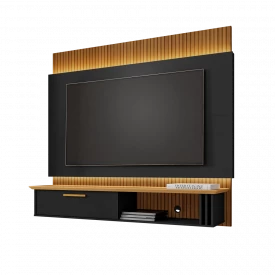 Painel Paris c/ LED TV65 Preto Cinamomo Rip. 2075818 Bechara FORA DE LINHA