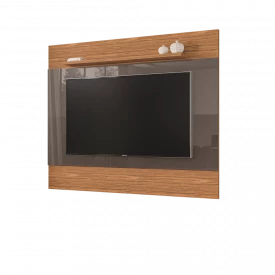 Painel Para Tv MDP Quasar 1.58 até 60 Cinza Perola Noce Casa D Móveis