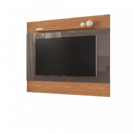 Painel Para Tv MDP Quasar 1.35 até 50 Cinza Perola Noce Casa D Móveis